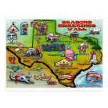TEXAS Christmas Map Postcard
