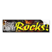 Texas Country Rocks Bumper Sticker bumper stickers