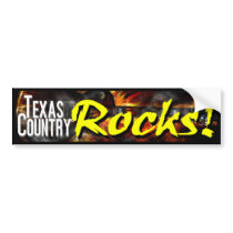 Texas Country Rocks Bumper Sticker bumper stickers