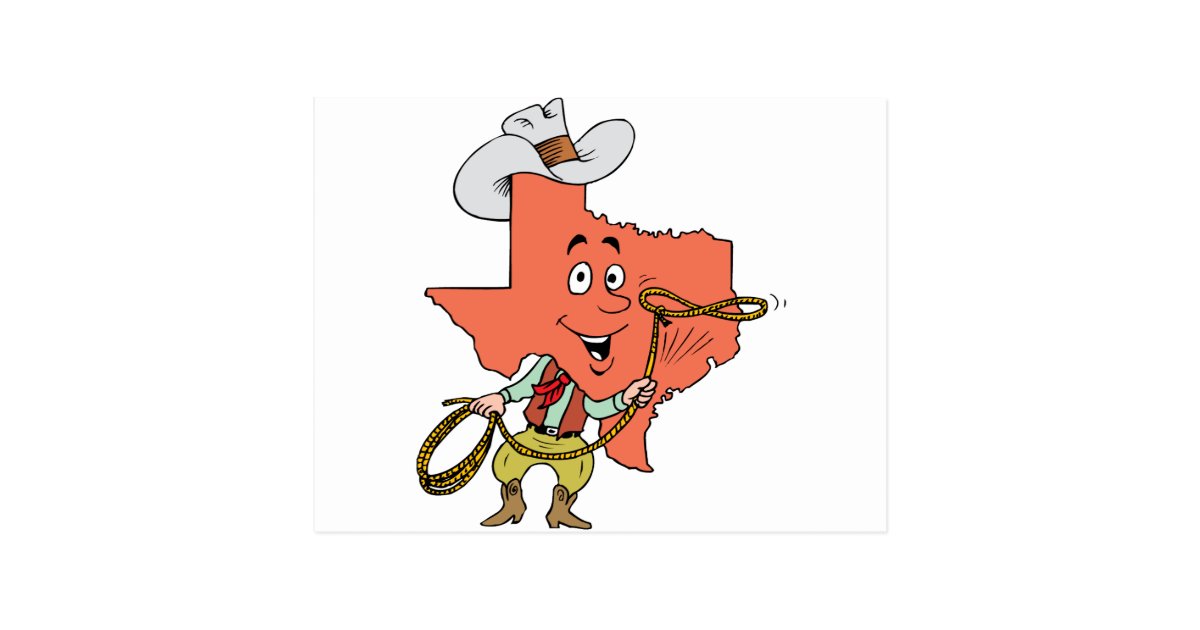 texas cowboy cartoon postcard Zazzle