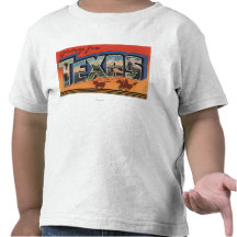 Texas (Cowboy Roping Bull)Large Letter Scenes Tshirts