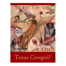 Texas Cowgirl Postcard
