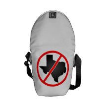 Texas Cross Out Symbol Messenger Bag