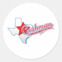 Texas Cushman Club Designs Round Sticker