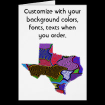 Texas  Customize colorful card how you like