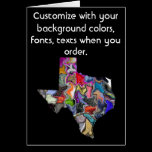 Texas  Customize colorful card how you want it cards