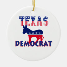 Texas Democrat Christmas Ornament