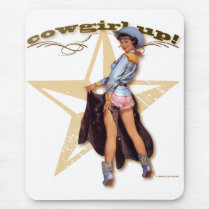 Texas Eclectic : "Cowgirl Up" Chaps Pin-Up #1 Mouse Pad