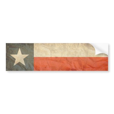 Texas Flag Aged Bumper Stickers by guardart