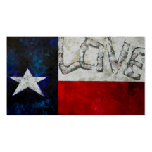 Texas flag business card