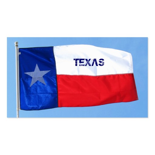 Texas Flag Business Card Star (front side)
