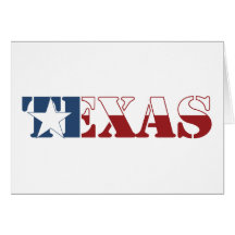 Texas flag greeting card