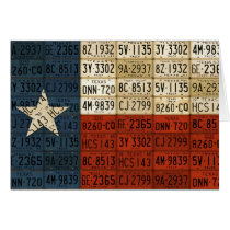 Texas Flag Lone Star State License Plate Art Card cards