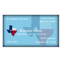 Texas Flag-Map Business Card