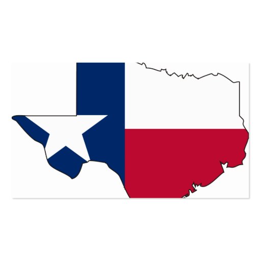 Texas Flag Map Business Cards (back side)