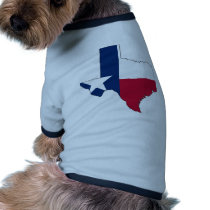 Texas Flag Map Doggie Shirt