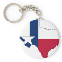 Texas Flag Map Keychain