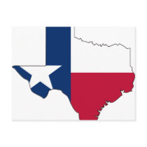 Texas Flag Map Postcard