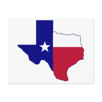 Texas Flag Map Postcard