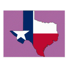 Texas Flag Map Postcard