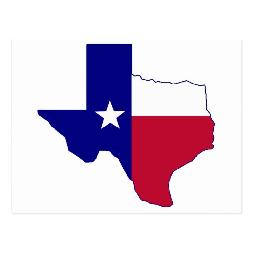 Texas Flag Map Postcard | Zazzle