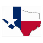 Texas Flag Map Postcard