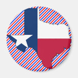 Texas Flag Map Refrigerator Magnets