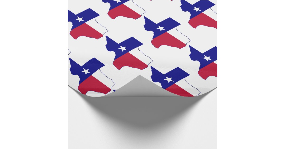 Texas Flag Map Wrapping Paper | Zazzle