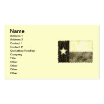 TEXAS FLAG OLD DRAWING BUSINESS CARD TEMPLATE