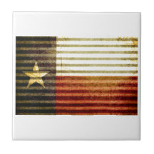 Texas Flag Old Tin Roof gear Tiles