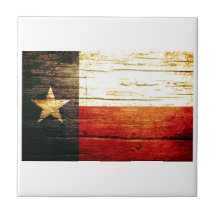 Texas Flag Old Wood Tiles