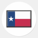 Texas Flag Round Stickers