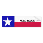 Texas Flag Secede Sticker Bumper Sticker