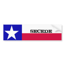 Texas Flag Secede Sticker bumper stickers by wwstewart Texas Flag Secede Sticker bumper stickers