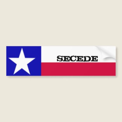 Texas Flag Secede Sticker Bumper Sticker by wwstewart