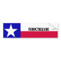 Texas Flag Secede Sticker bumper stickers