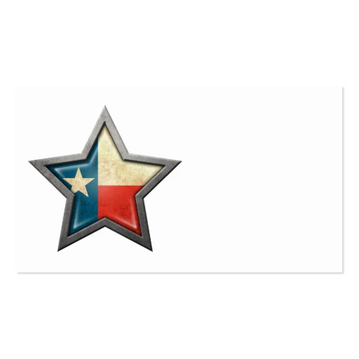 Texas Flag Star Business Card Templates (front side)