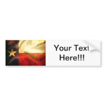 Texas Flag waving silk Bumper Stickers