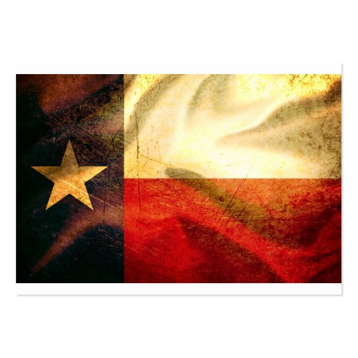 Texas Flag waving silk Business Card (back side)