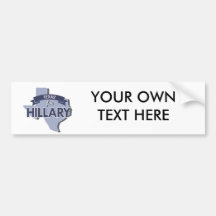 TEXAS FOR HILLARY -.png Bumper Sticker