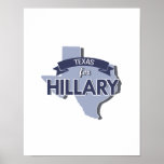 TEXAS FOR HILLARY -.png Print