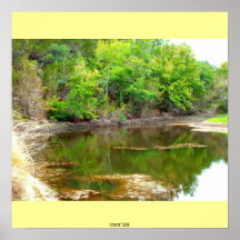 texas hill country lake print