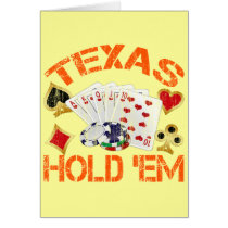 TEXAS HOLD 'EM - DISTRESSED GREETING CARD