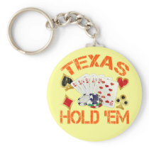 TEXAS HOLD 'EM - DISTRESSED KEY CHAIN