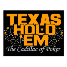 Texas Hold 'Em postcard