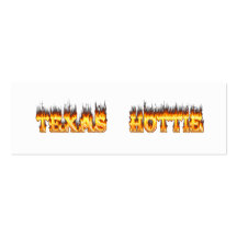 Texas hottie fire and flames business card template