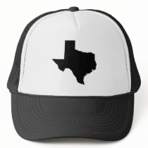 Texas in Black and White Trucker Hats