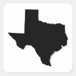 Texas in Black and White Square Sticker