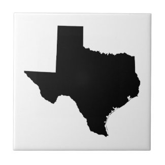 Texas in Black and White Tile