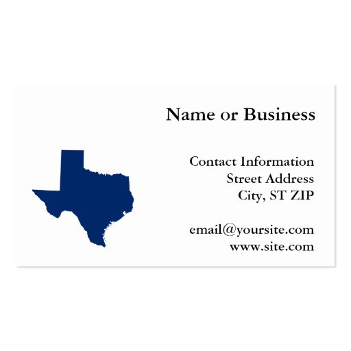 Texas in Blue Business Card